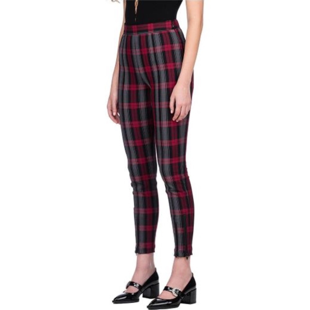 T by Alexander Wang Stretch Plaid Pants Size 2